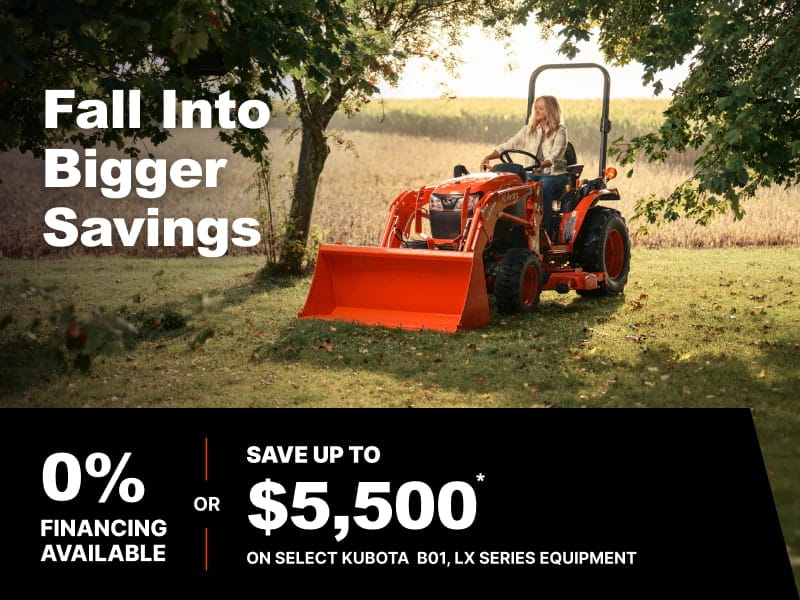 Save on Select B01 & LX Series Tractors Save on Select B01 & LX Series Tractors